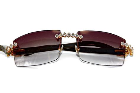 cartier rimless glasses with diamonds